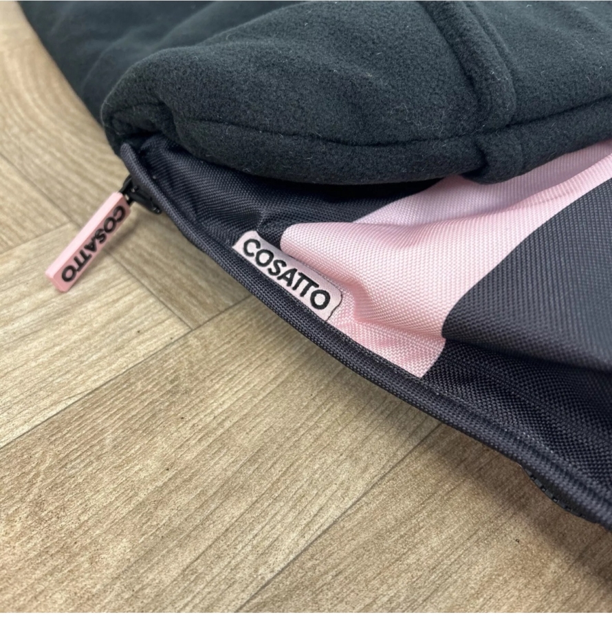 NEW Cosatto Universal Stroller Pushchair Footmuff - Black & Pink Stripe 🩷 - Image 2
