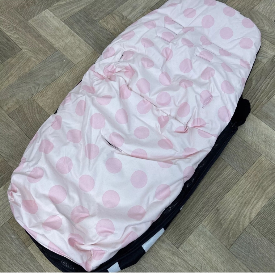 NEW Cosatto Universal Stroller Pushchair Footmuff - Black & Pink Stripe 🩷 - Image 4