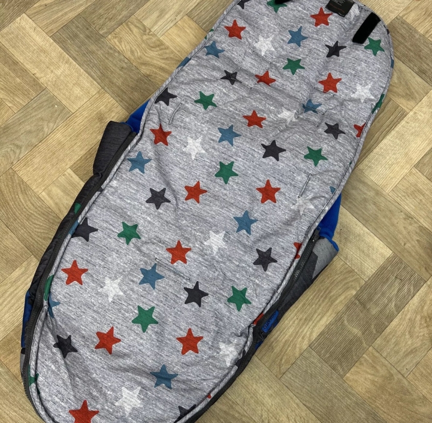 NEW Cosatto Universal Stroller Pushchair Footmuff - Megastar - Blue & Charcoal Star - Image 3