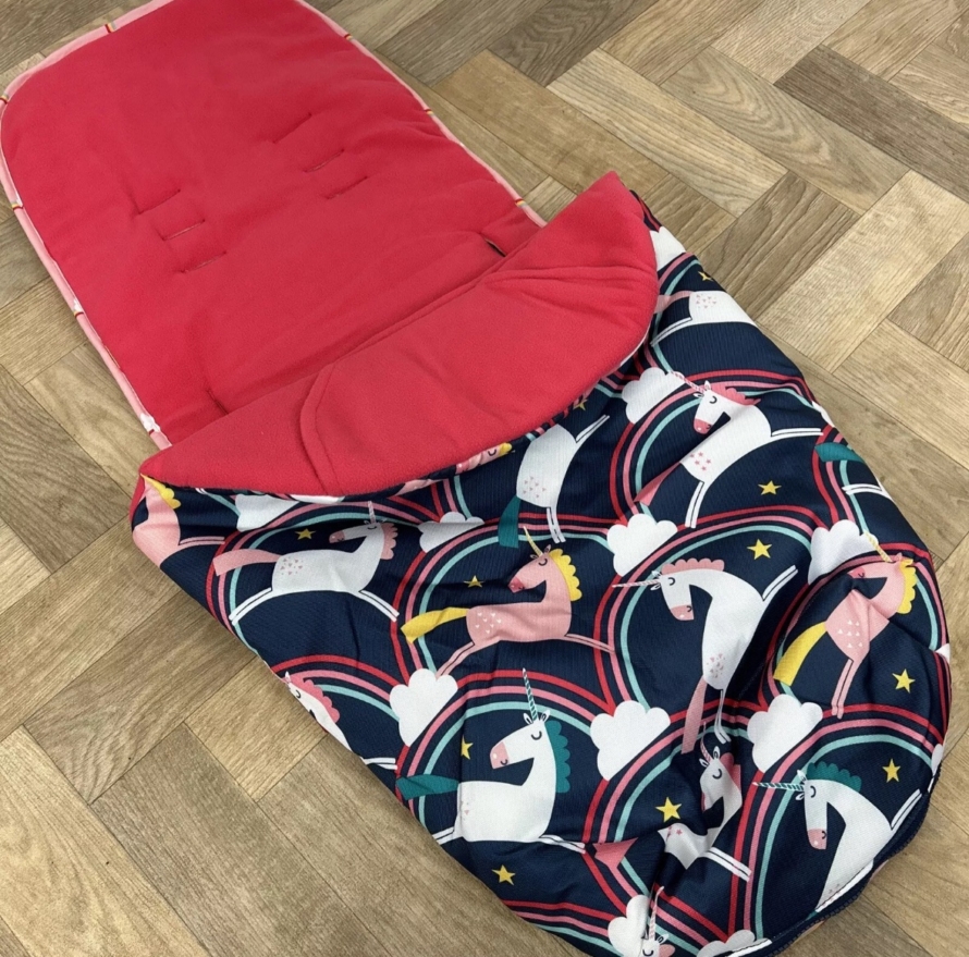NEW Cosatto Universal Stroller Pushchair Footmuff - Unicorn Rainbow Navy Blue 🦄