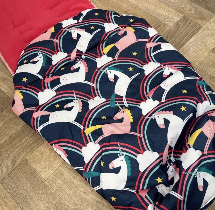 NEW Cosatto Universal Stroller Pushchair Footmuff - Unicorn Rainbow Navy Blue 🦄 - Image 2