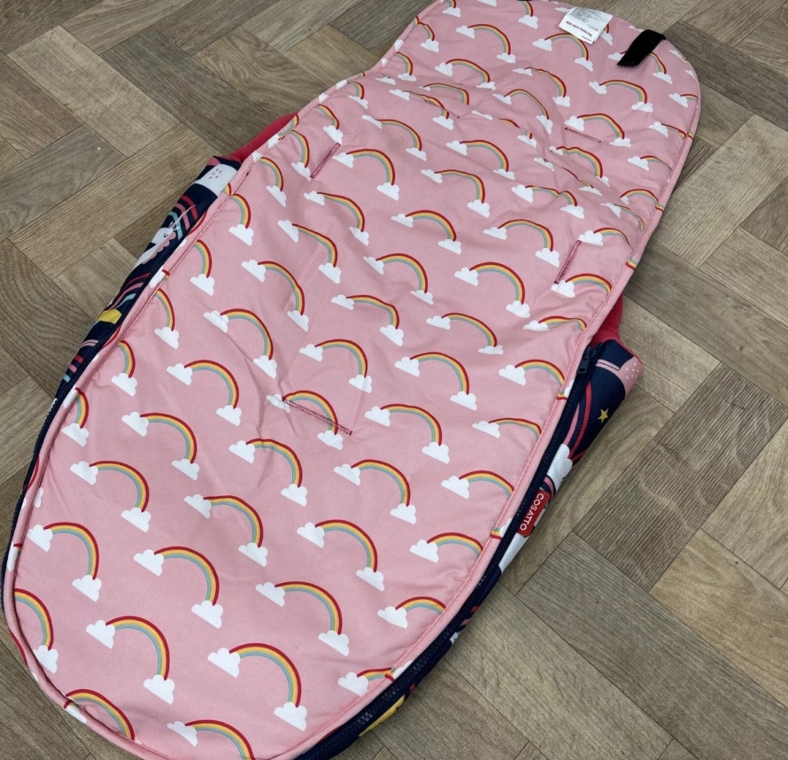 NEW Cosatto Universal Stroller Pushchair Footmuff - Unicorn Rainbow Navy Blue 🦄 - Image 3