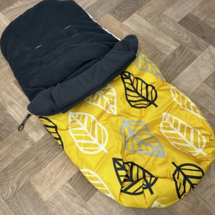 NEW Cosatto Universal Stroller Pushchair Footmuff - Oaker - Ochre & Charcoal Print🍃