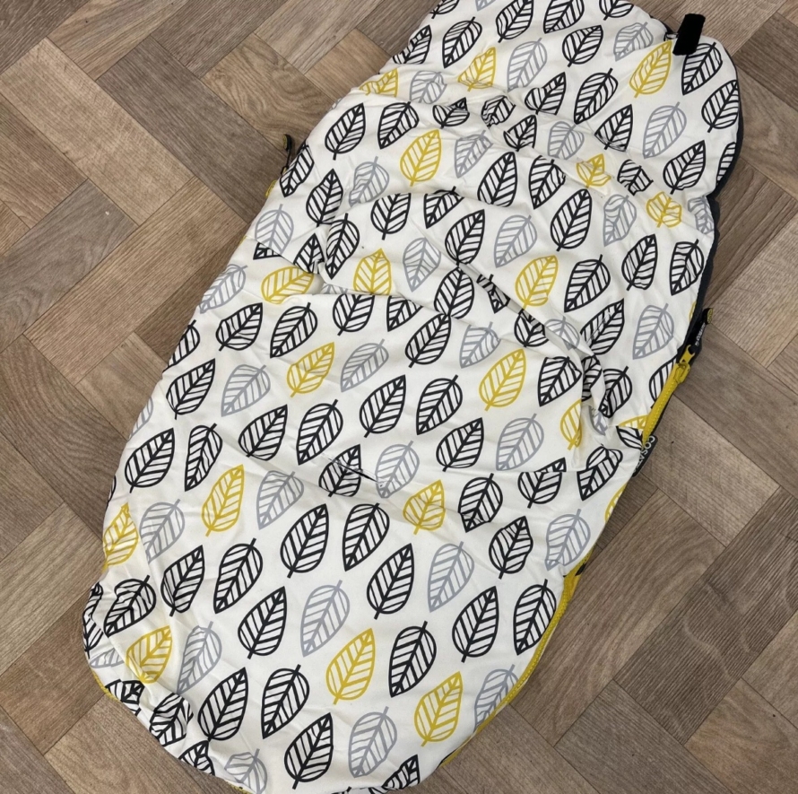 NEW Cosatto Universal Stroller Pushchair Footmuff - Oaker - Ochre & Charcoal Print🍃 - Image 3