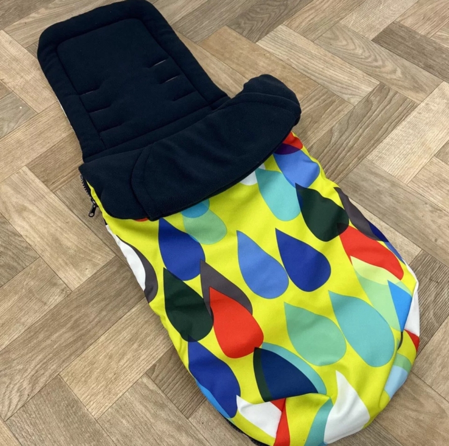 NEW Cosatto Universal Stroller Pushchair Footmuff - Pitter Patter Green & Blue Raindrop 💧