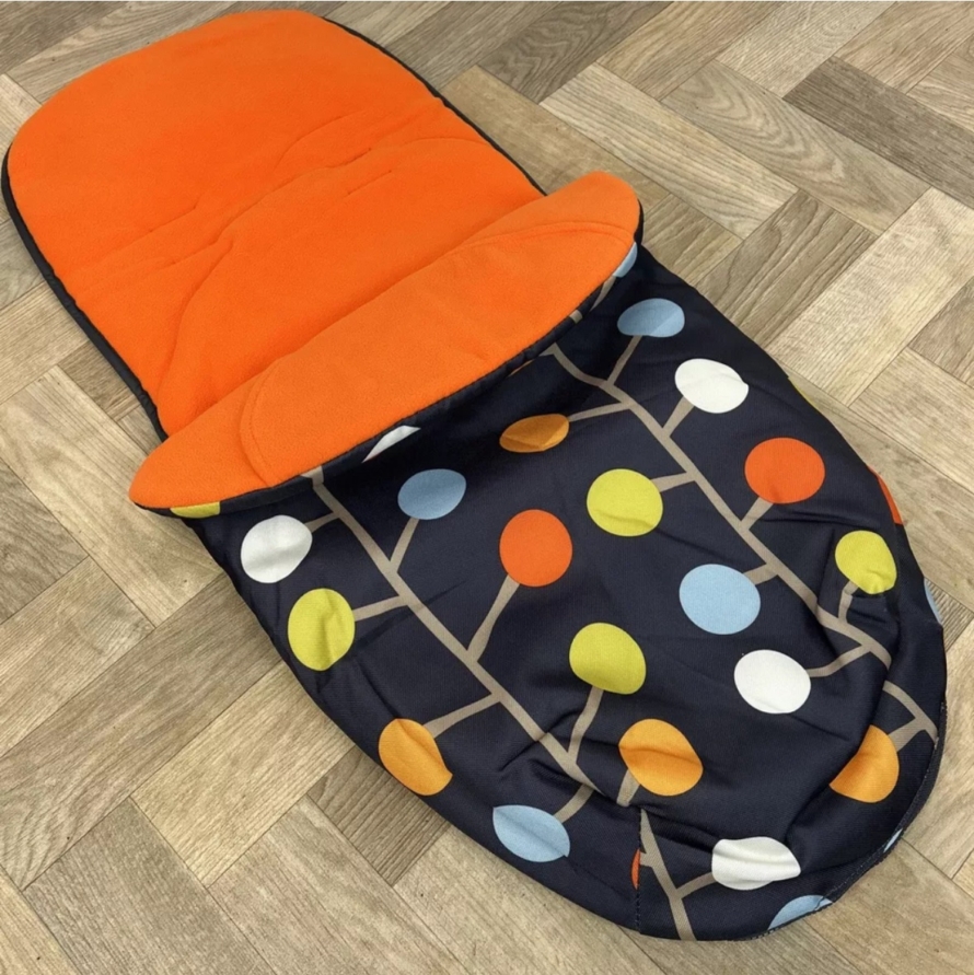 NEW Cosatto Universal Stroller Pushchair Footmuff - Fable - Charcoal Grey Spots
