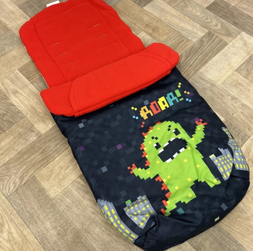NEW Cosatto Universal Stroller Pushchair Footmuff - Monster Arcade ROAR 👿