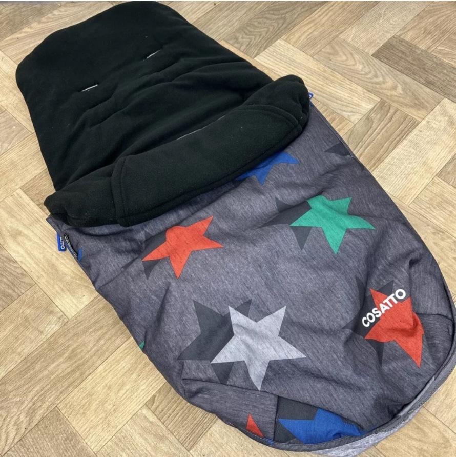 NEW Cosatto Universal Stroller Pushchair Footmuff - Megastar Grey Star ⭐️