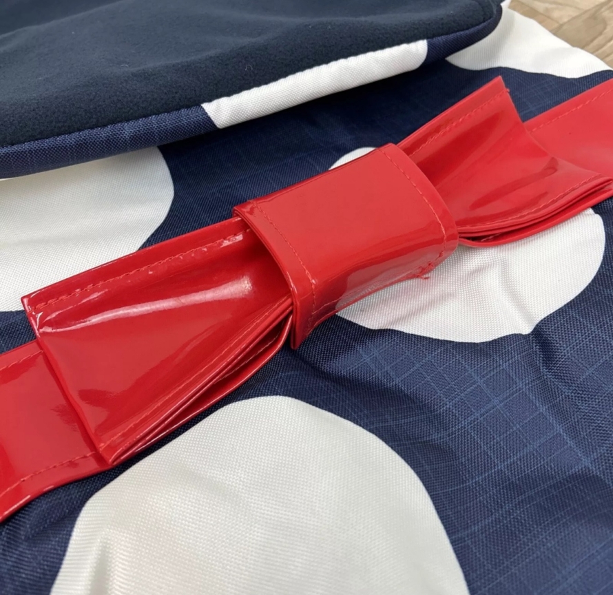 NEW Cosatto Universal Stroller Pushchair Footmuff - Oh La La Blue Spot Red Bow ❤️ - Image 2