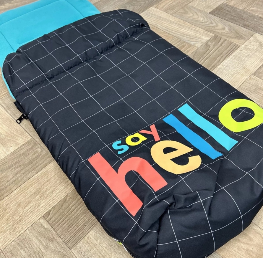 NEW Cosatto Universal Stroller Pushchair Footmuff - Say Hello 👋🏻 Black Check - Image 2