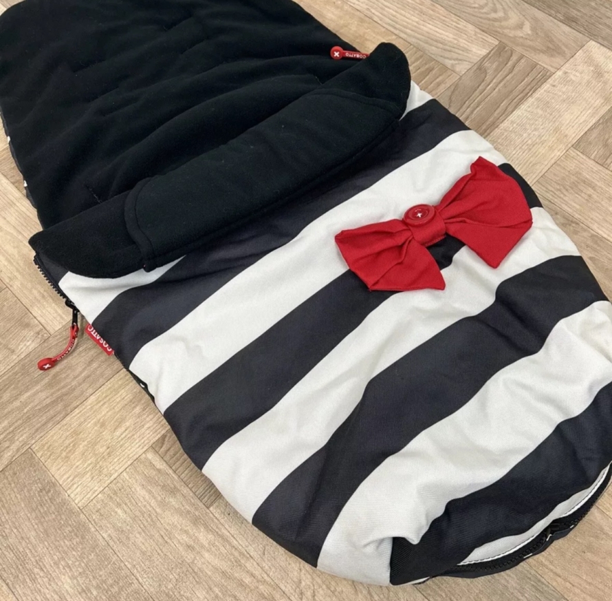 NEW Cosatto Universal Stroller Pushchair Footmuff - Go Lightly Black & White Stripe