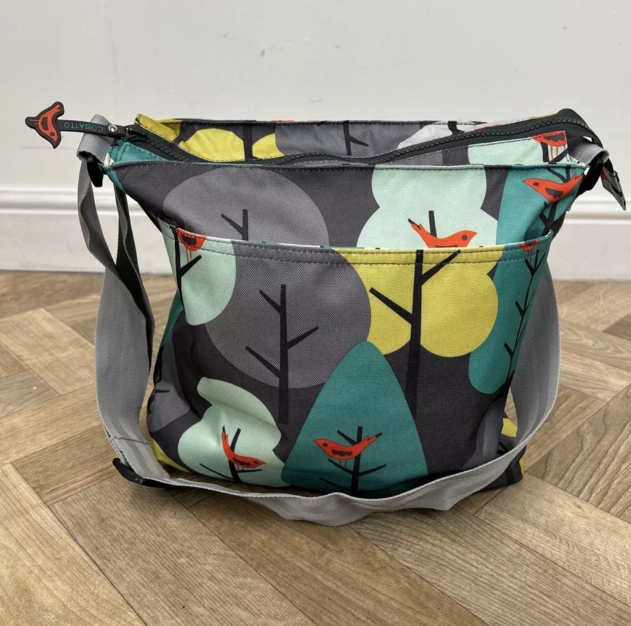 NEW Cosatto Changing Bag - Firebird - Charcoal Grey Trees 🔥