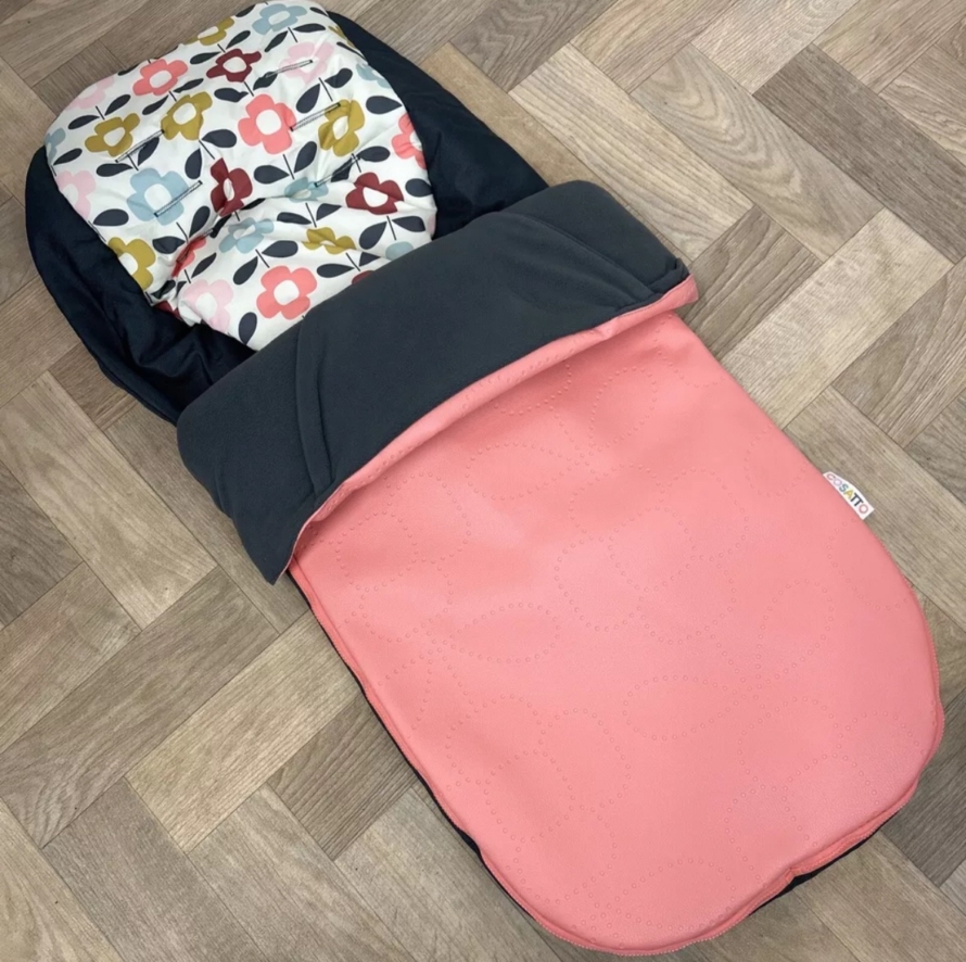 NEW Cosatto Universal Stroller Pushchair Footmuff - Kimono - Pink Faux Leather 🩷