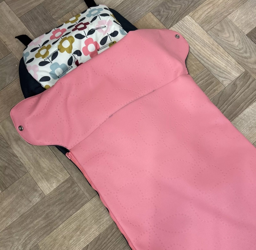 NEW Cosatto Universal Stroller Pushchair Footmuff - Kimono - Pink Faux Leather 🩷 - Image 3