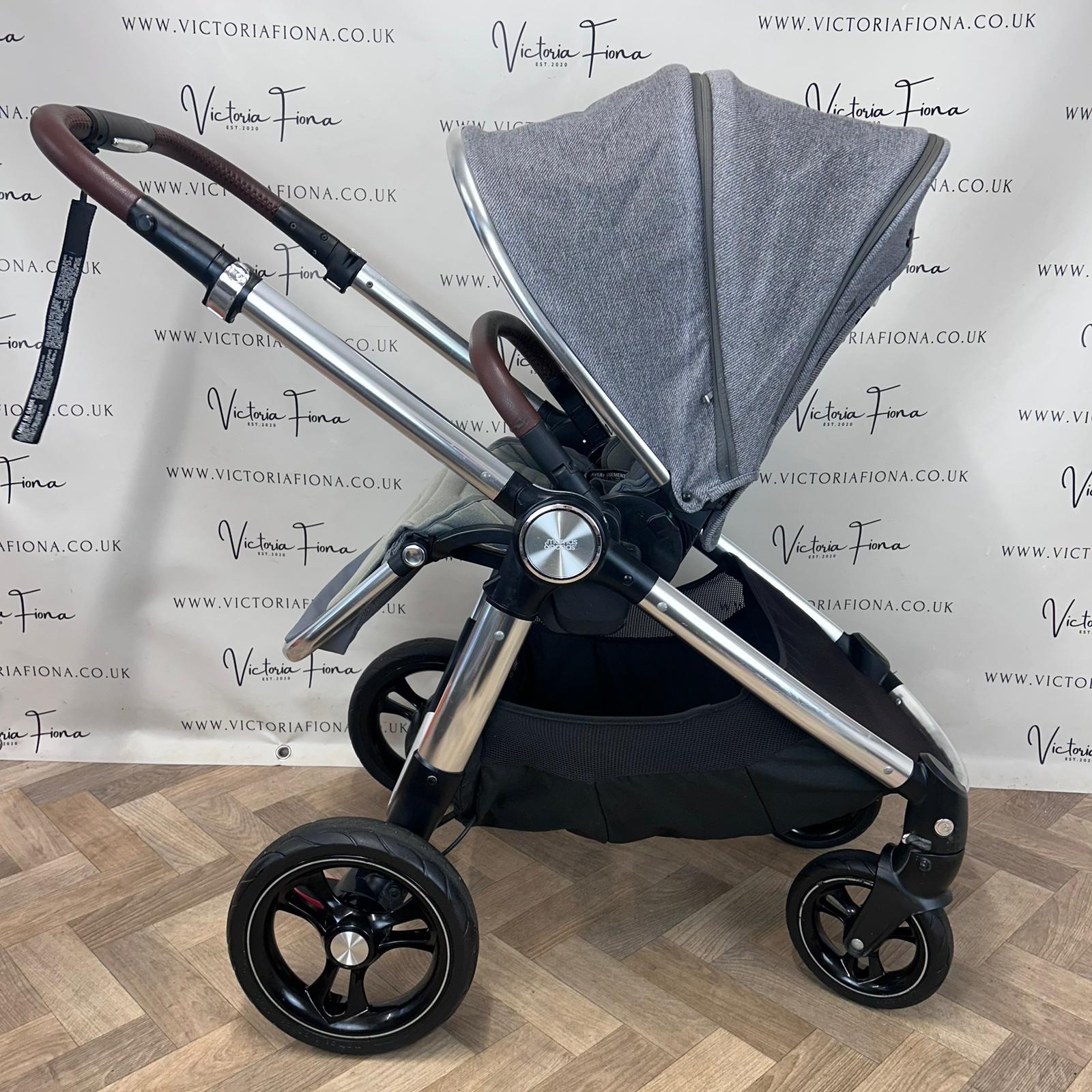 PRELOVED Mamas & Papas Ocarro Pushchair & Carrycot Travel System - Grey Twill 🩶 - Image 7