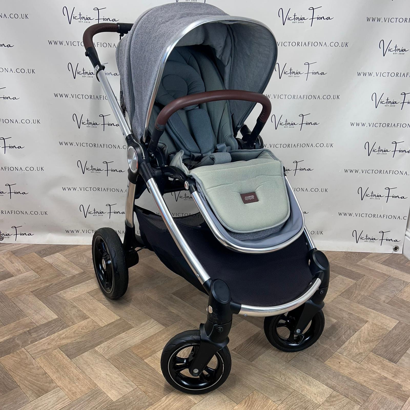 PRELOVED Mamas & Papas Ocarro Pushchair & Carrycot Travel System - Grey Twill 🩶 - Image 9