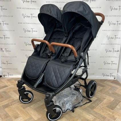 PRELOVED Ickle Bubba Venus Double Stroller Black & Tan