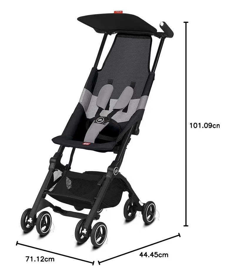 NEW GB Pockit Air All-Terrain CABIN APPROVED Stroller - BLACK - Image 2
