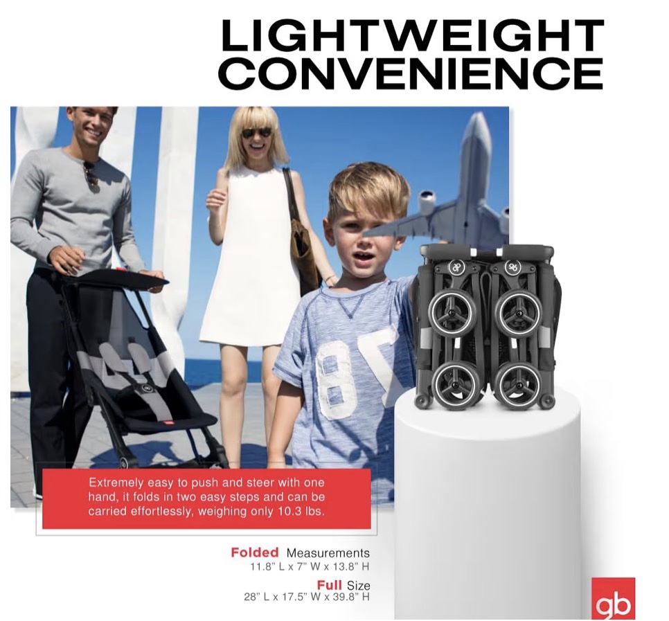 NEW GB Pockit Air All-Terrain CABIN APPROVED Stroller - BLACK - Image 3