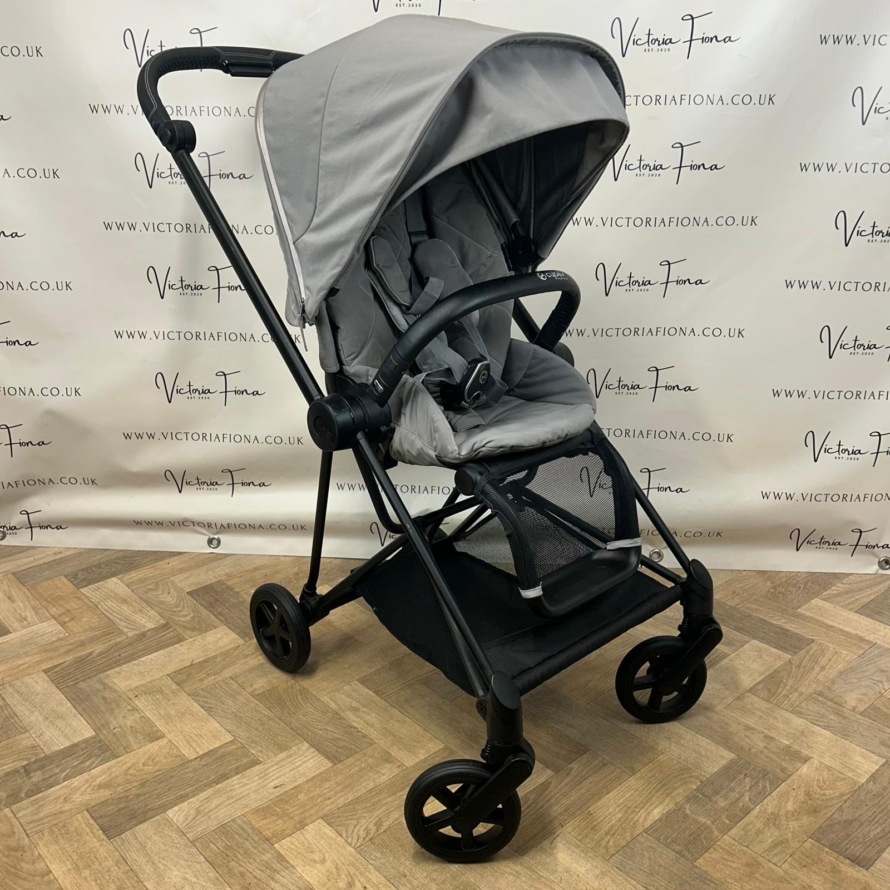 PRELOVED Cybex Mios Pushchair & Carrycot - Black Chassis with Grey Seat & Jewels of Nature Carrycot 🪲 - Image 4