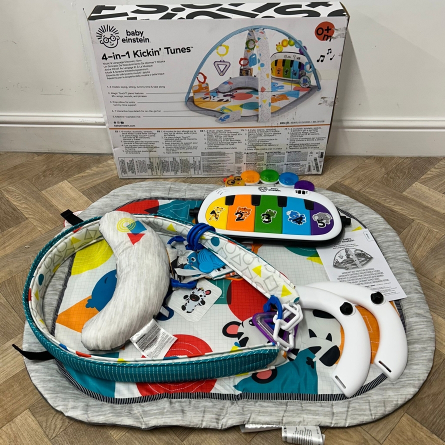 NEW Baby Einstein
4-in-1 Kickin' Tunes Music and Language Discovery Activity Gym Play Mat - Image 3