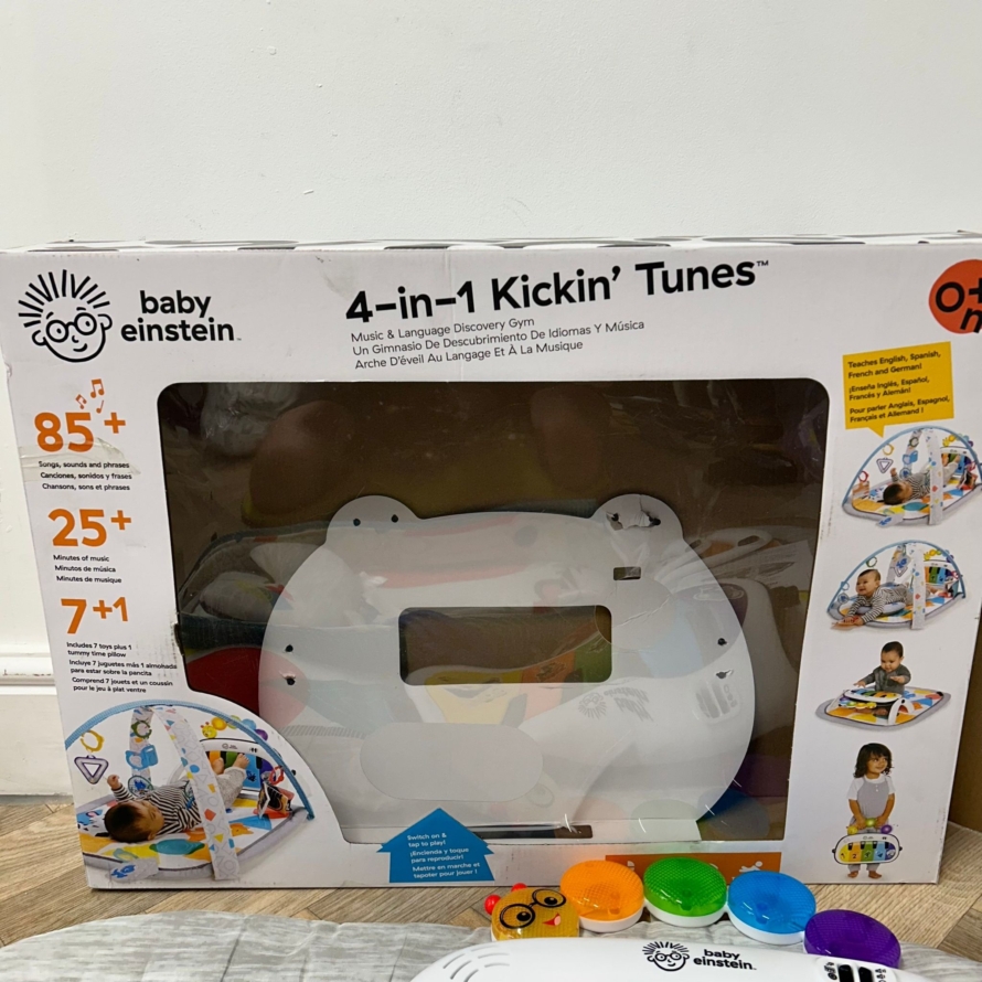 NEW Baby Einstein 4in1 Kickin' Tunes Music and Language Discovery Activity Gym Play Mat