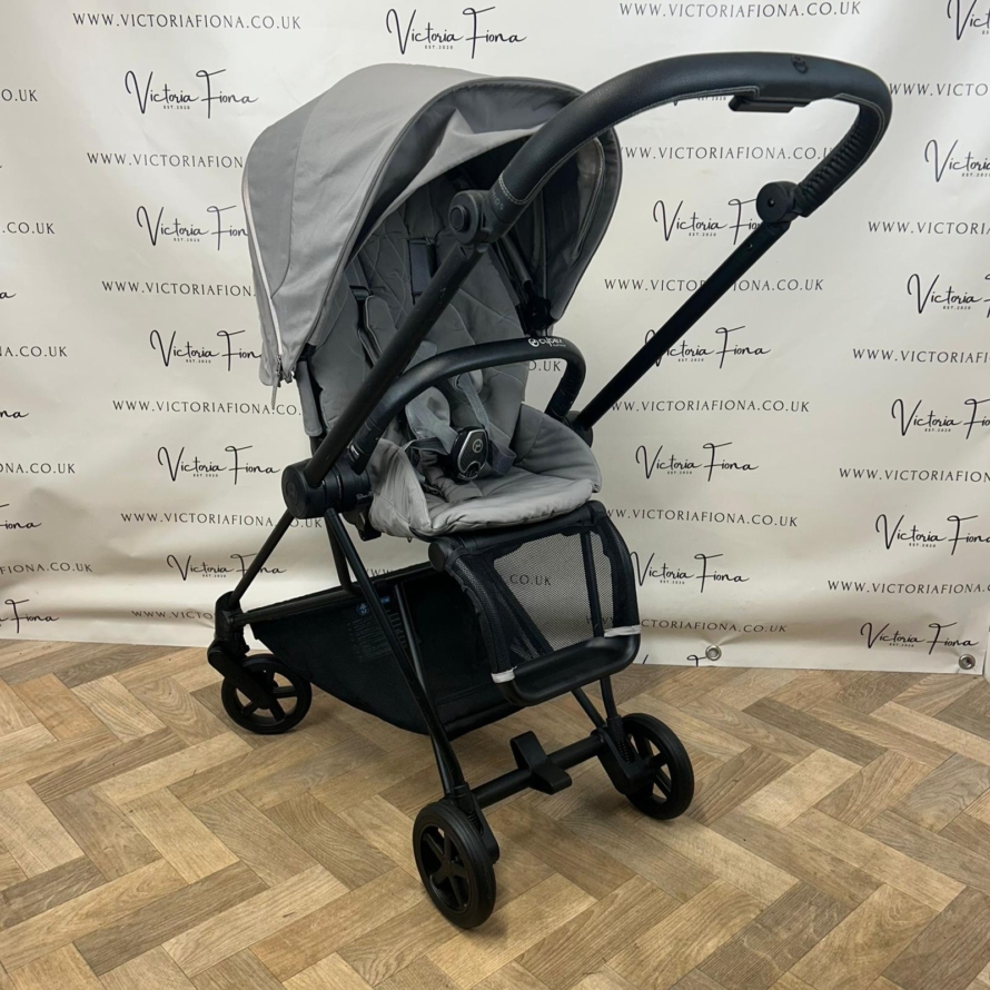 PRELOVED Cybex Mios Pushchair & Carrycot - Black Chassis with Grey Seat & Jewels of Nature Carrycot 🪲 - Image 7
