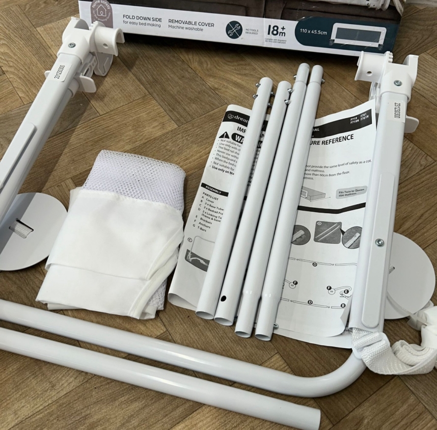 NEW Dream baby Phoenix Bed Rail - White - Image 2