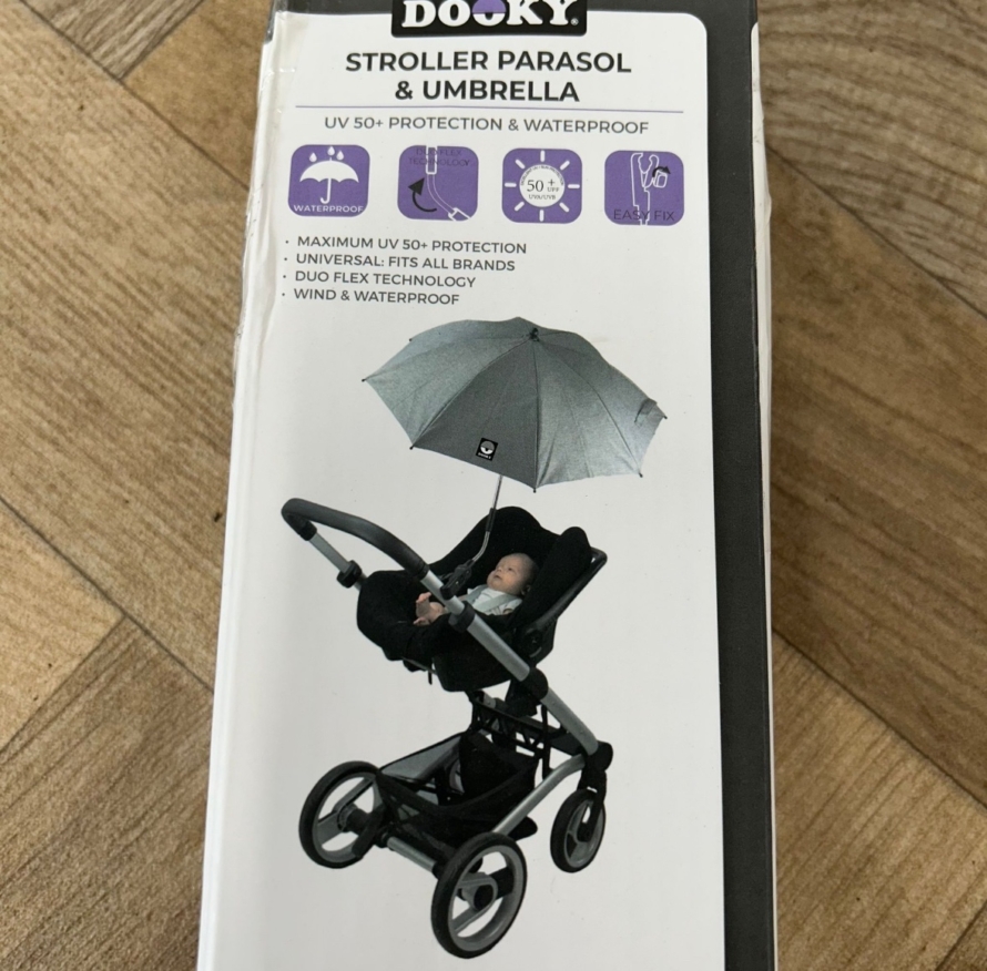 NEW Dooky Stroller Parasol Umbrella - Grey - Image 2