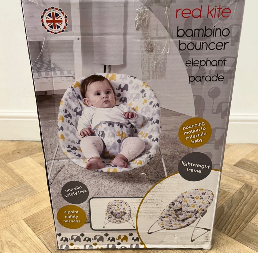 NEW Red Kite Bambino Bouncer - Elephant Parade