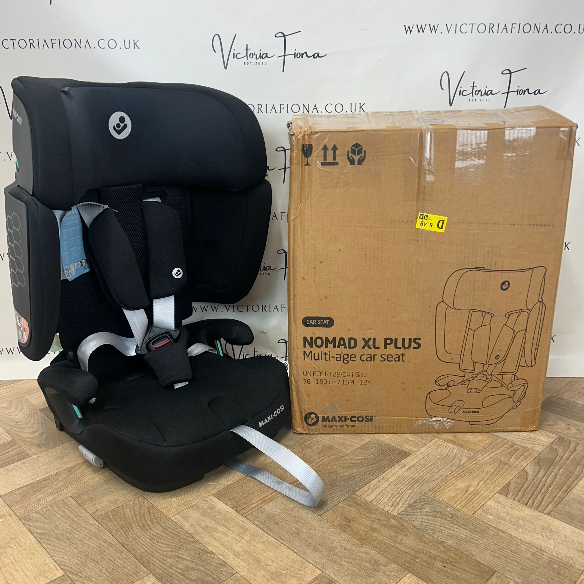 EX DISPLAY Maxi Cosi Nomad XL Plus Travel Foldable Car Seat - Black (15months-12years)