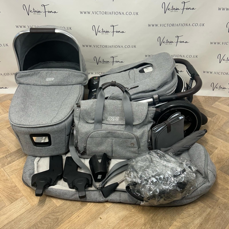 PRELOVED Mamas & Papas Ocarro Travel System Pushchair & Carrycot Woven Grey 🩶 - Image 10