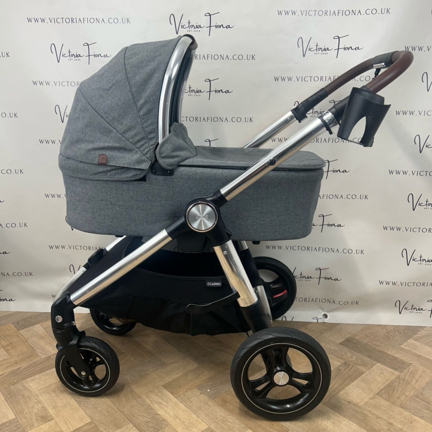 PRELOVED Mamas & Papas Ocarro Travel System Pushchair & Carrycot Grey Mist - Image 4