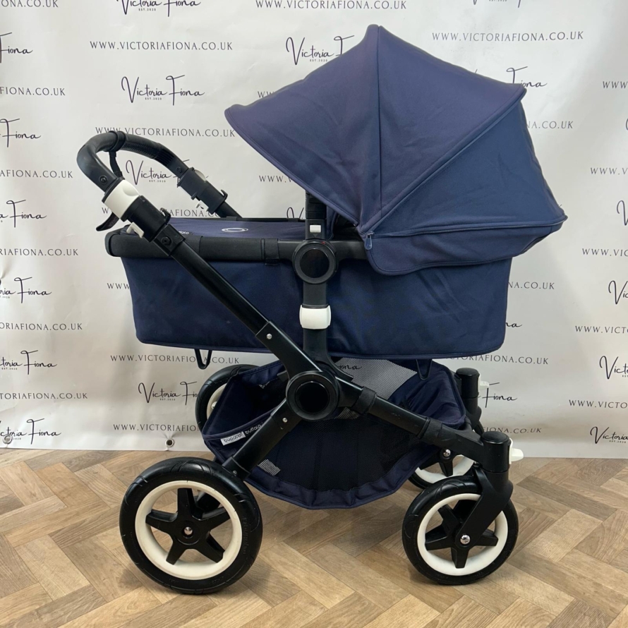 PRELOVED Bugaboo Buffalo Carrycot & Pushchair - Classic Navy 💙 - Image 4