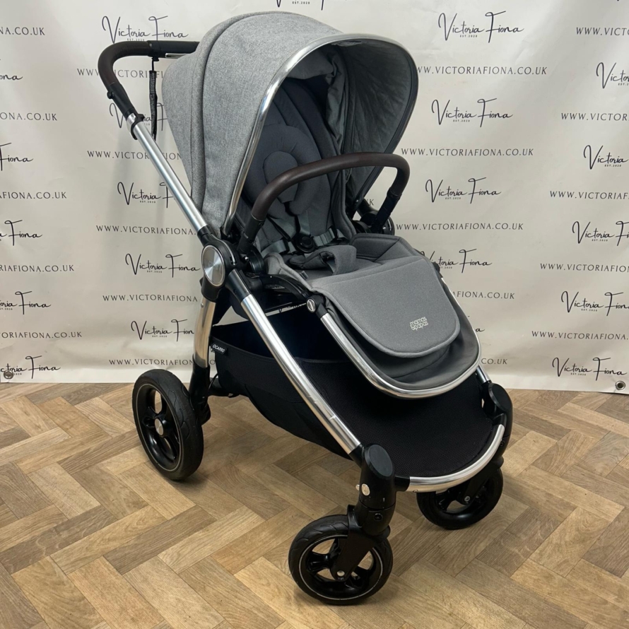 PRELOVED Mamas & Papas Ocarro Travel System Pushchair & Carrycot Woven Grey 🩶 - Image 9