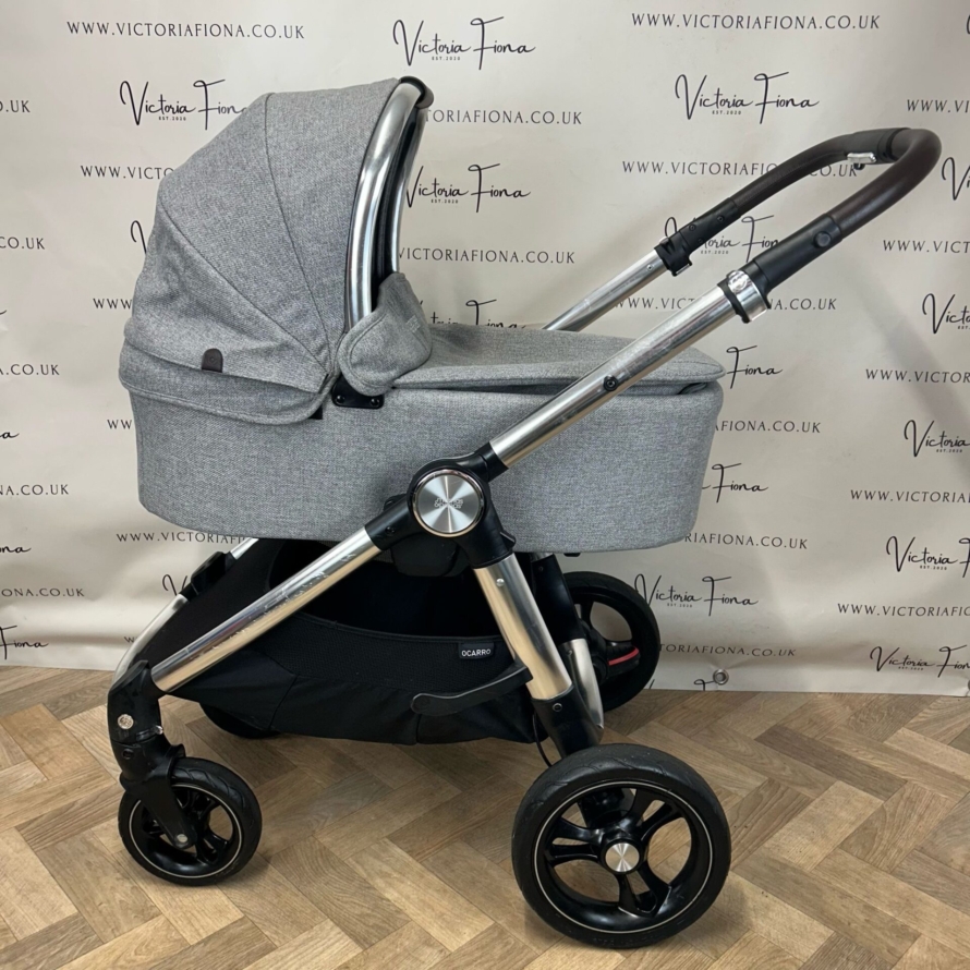 PRELOVED Mamas & Papas Ocarro Travel System Pushchair & Carrycot Woven Grey 🩶 - Image 2