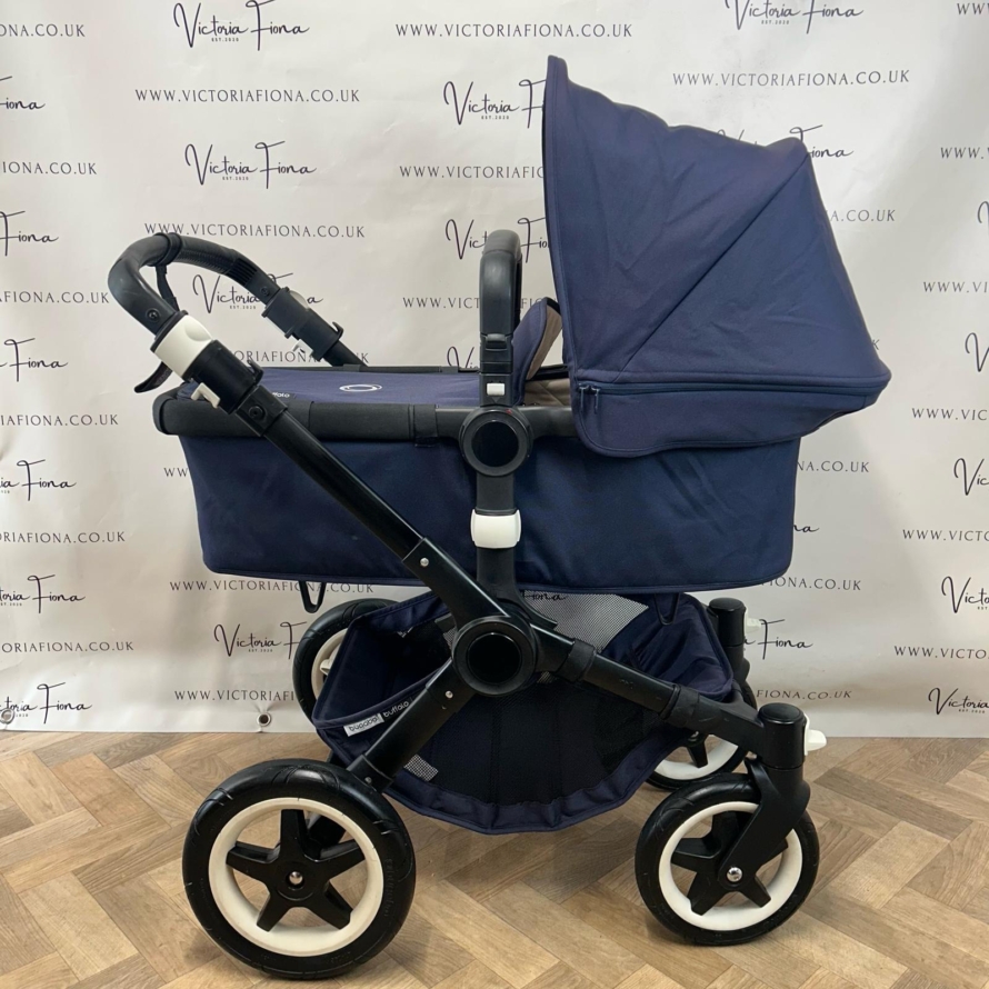 PRELOVED Bugaboo Buffalo Carrycot & Pushchair - Classic Navy 💙 - Image 5