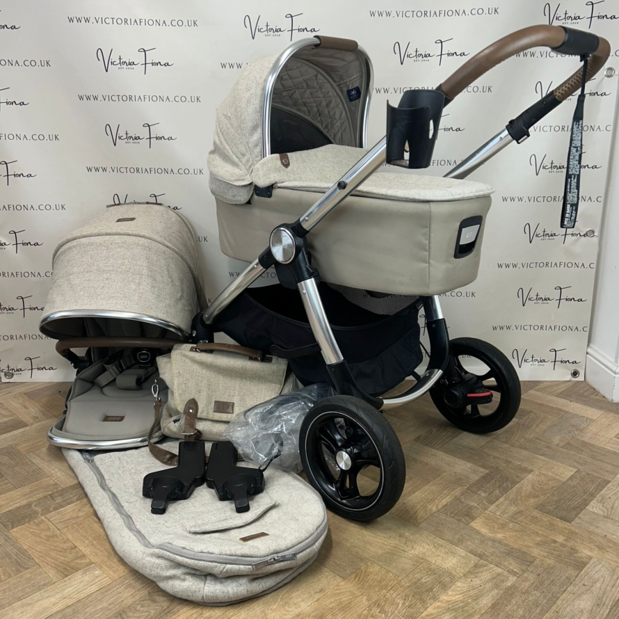 PRELOVED Mamas And Papas Ocarro Tweed Pushchair & Carrycot - Cashmere Moon