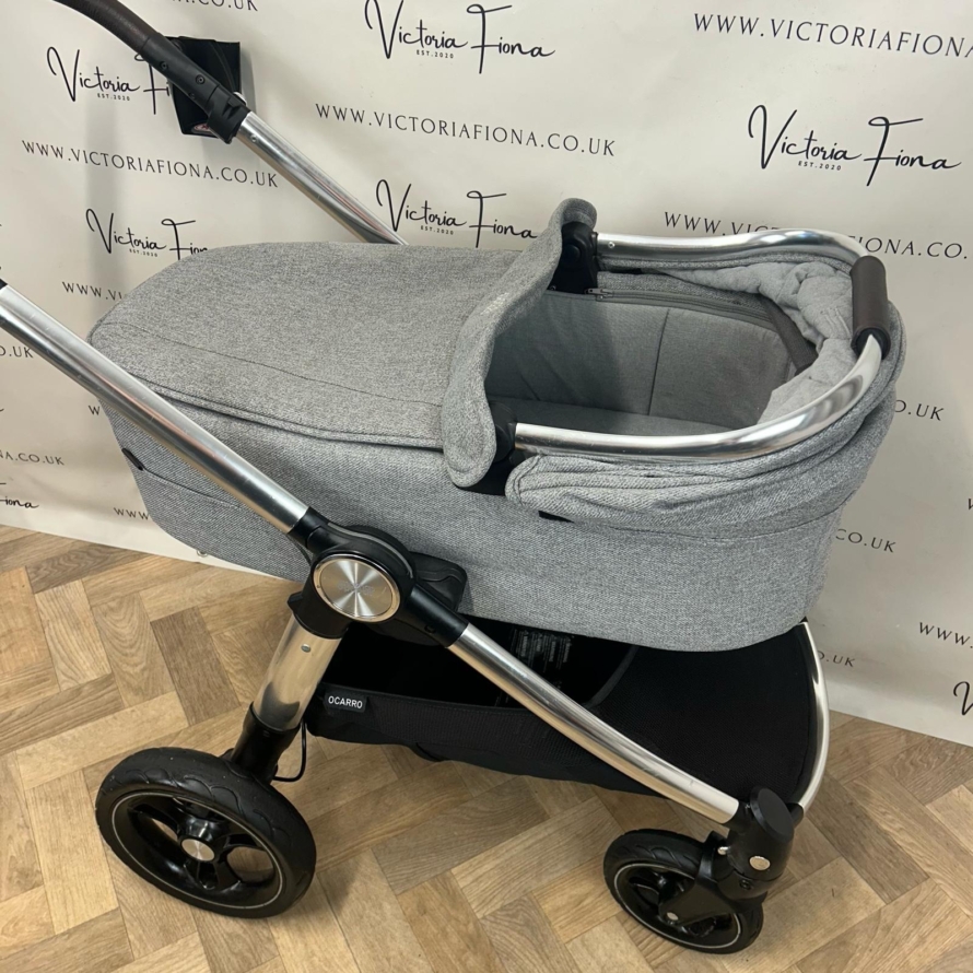 PRELOVED Mamas & Papas Ocarro Travel System Pushchair & Carrycot Woven Grey 🩶 - Image 3