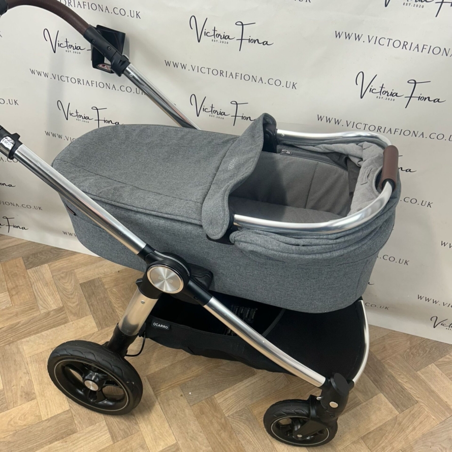 PRELOVED Mamas & Papas Ocarro Travel System Pushchair & Carrycot Grey Mist - Image 2