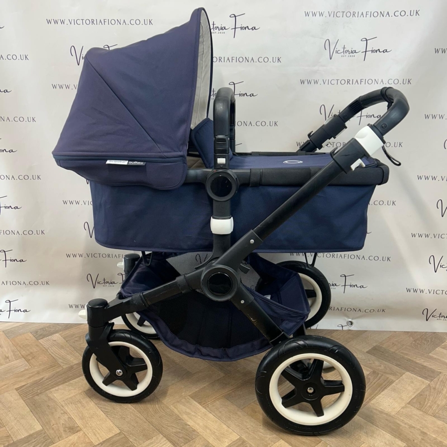 PRELOVED Bugaboo Buffalo Carrycot & Pushchair - Classic Navy 💙 - Image 2