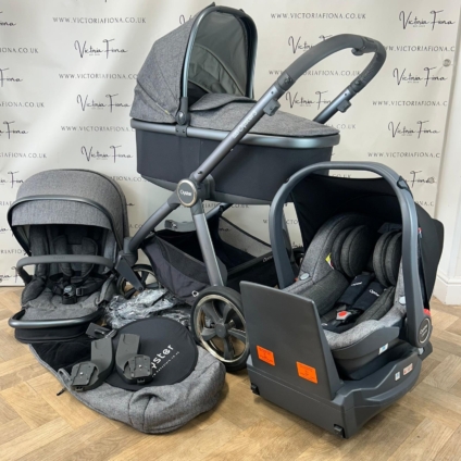 PRELOVED Babystyle Oyster 3 Pushchair & Carrycot Travel System - 0-22kg - Mercury
