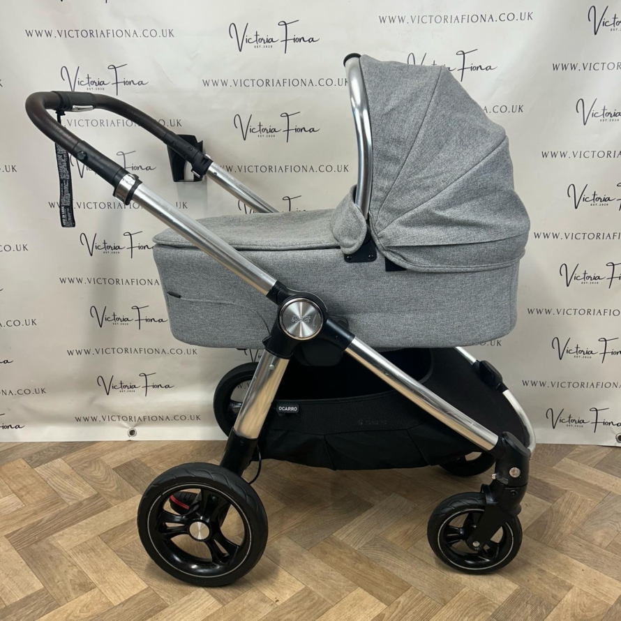 PRELOVED Mamas & Papas Ocarro Travel System Pushchair & Carrycot Woven Grey 🩶 - Image 2