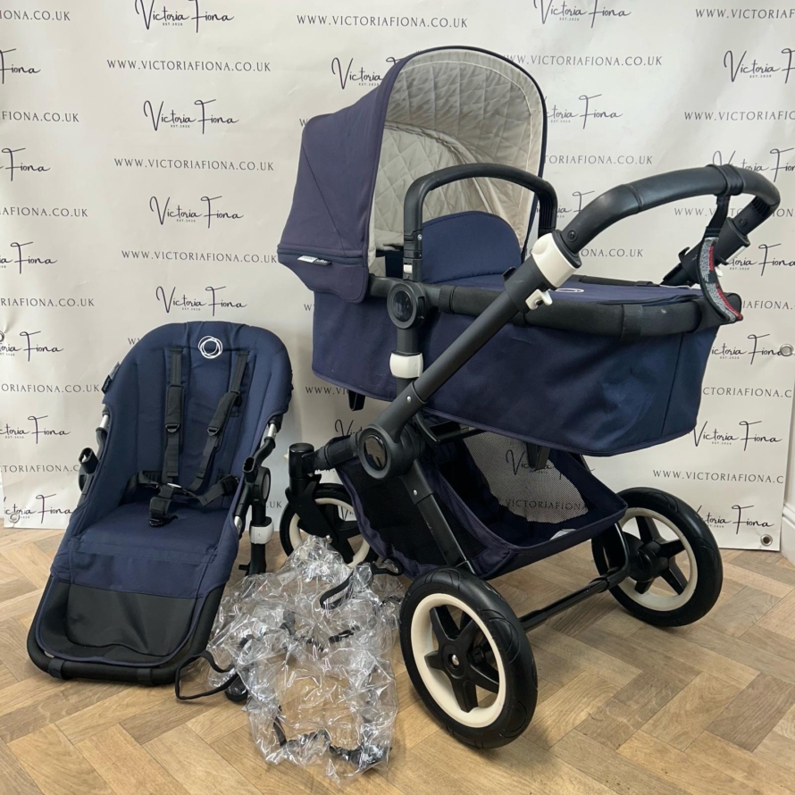PRELOVED Bugaboo Buffalo Carrycot & Pushchair - Classic Navy 💙