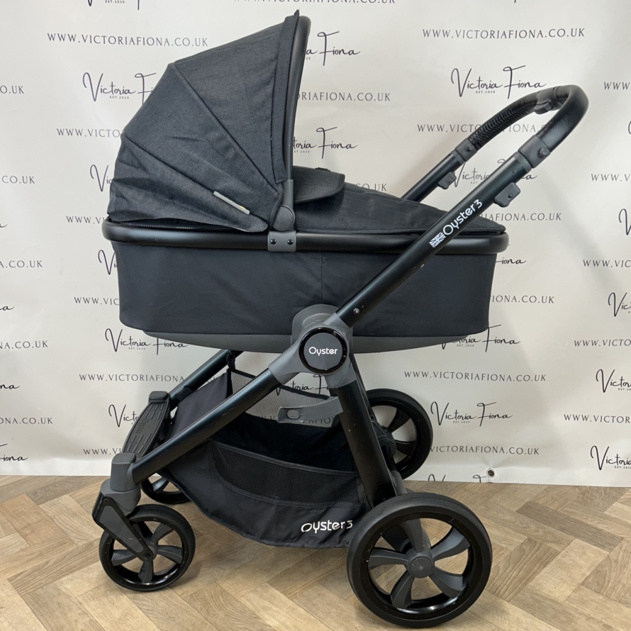 PRELOVED Babystyle Oyster 3 Pushchair & Carrycot Travel System - 0-22kg - Noir - Image 4