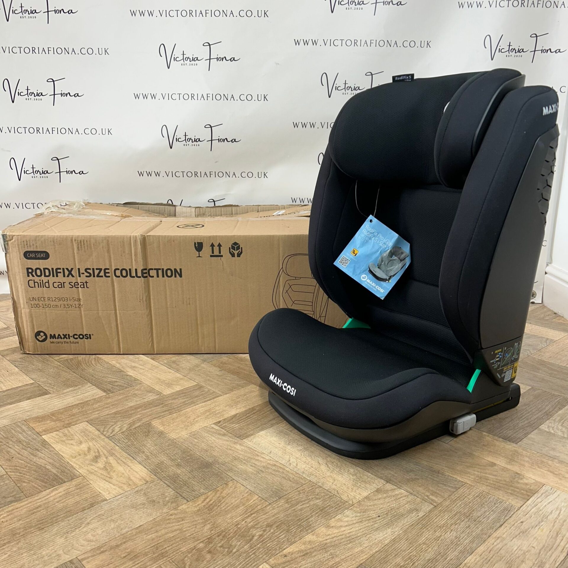 NEW Maxi Cosi RodiFix S i Size Car Seat Black RRP 150 Victoria Fiona