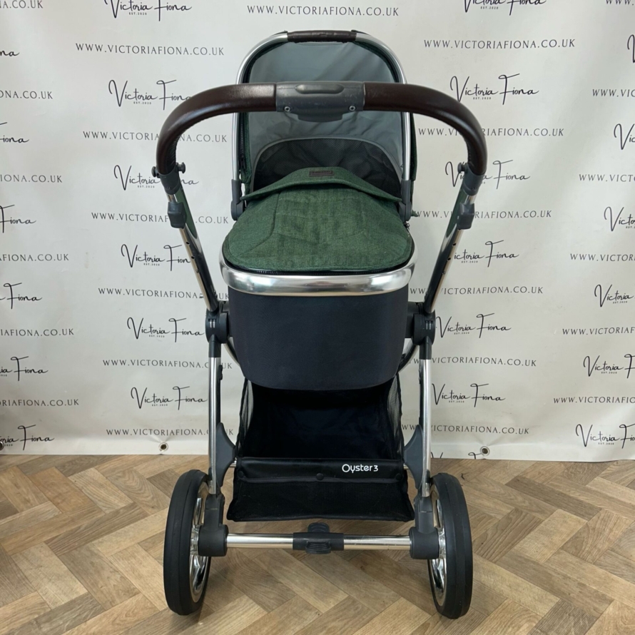 PRELOVED Babystyle Oyster 3 Pushchair & Carrycot - 0-22kg - Alpine Green - Image 4