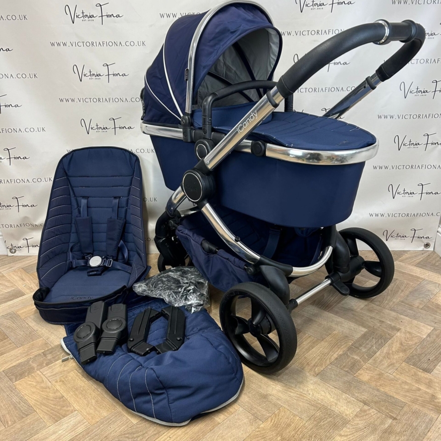 PRELOVED iCandy Peach 5 Pushchair - Indigo Blue