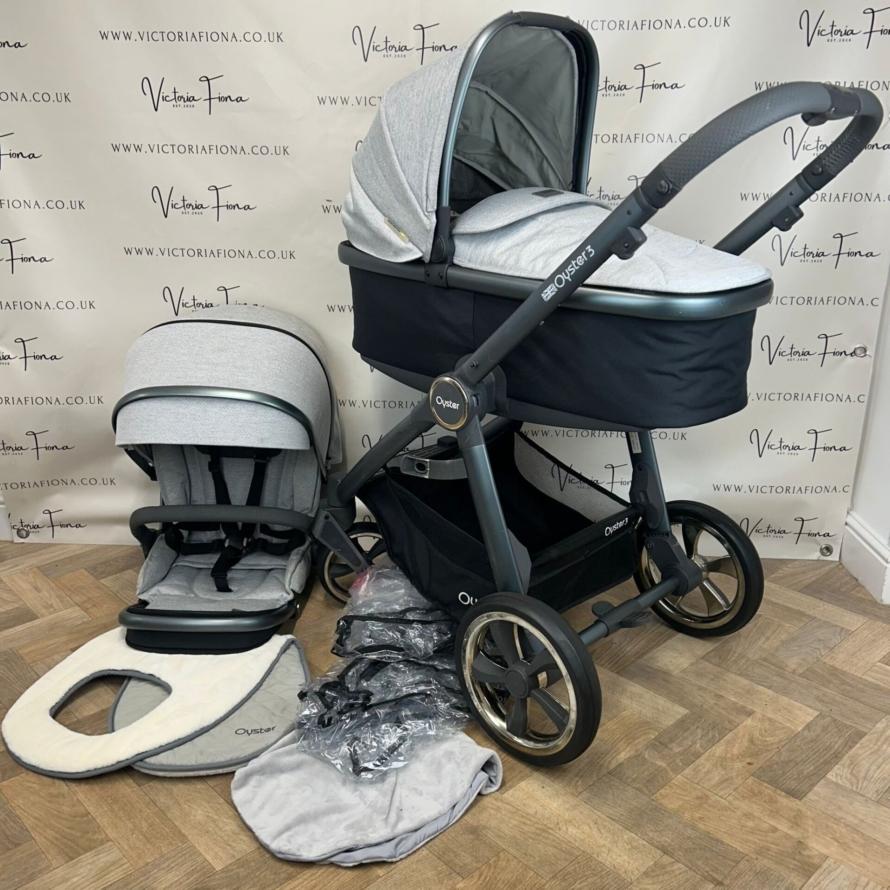 PRELOVED Babystyle Oyster 3 Pushchair & Carrycot - Tonic 🩶