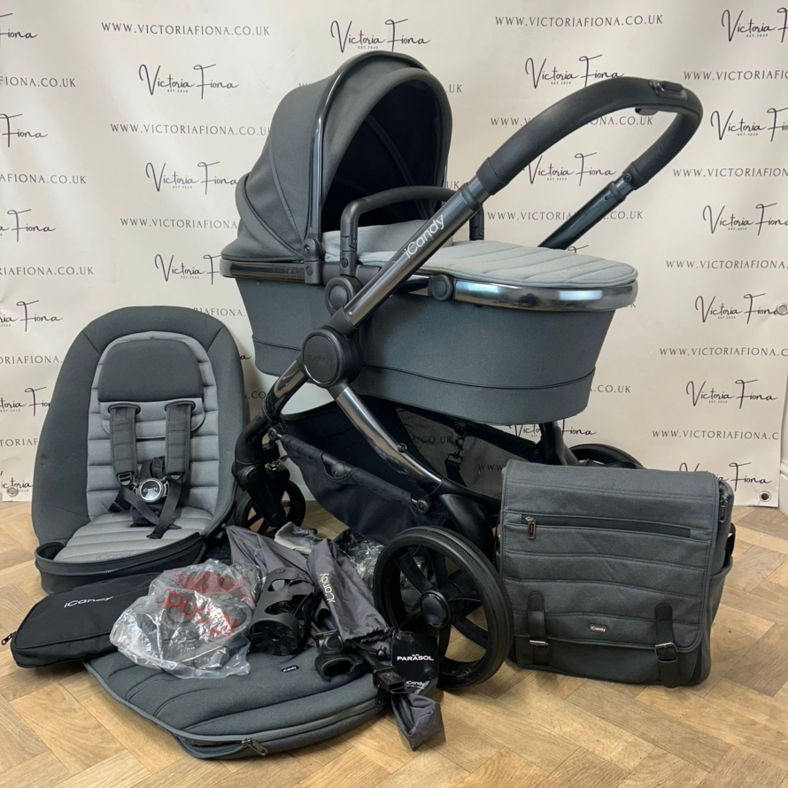 PRELOVED iCandy Peach 7 Pushchair with accessories - TRUFFLE GREY RRP£1543